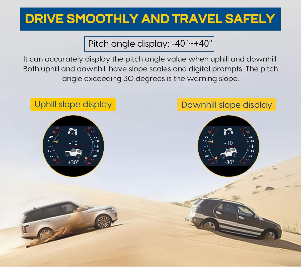 Amazon.co.jp: AUTOOL X95 GPS傾斜計車傾斜計レベル傾斜計、車HUD GPS
